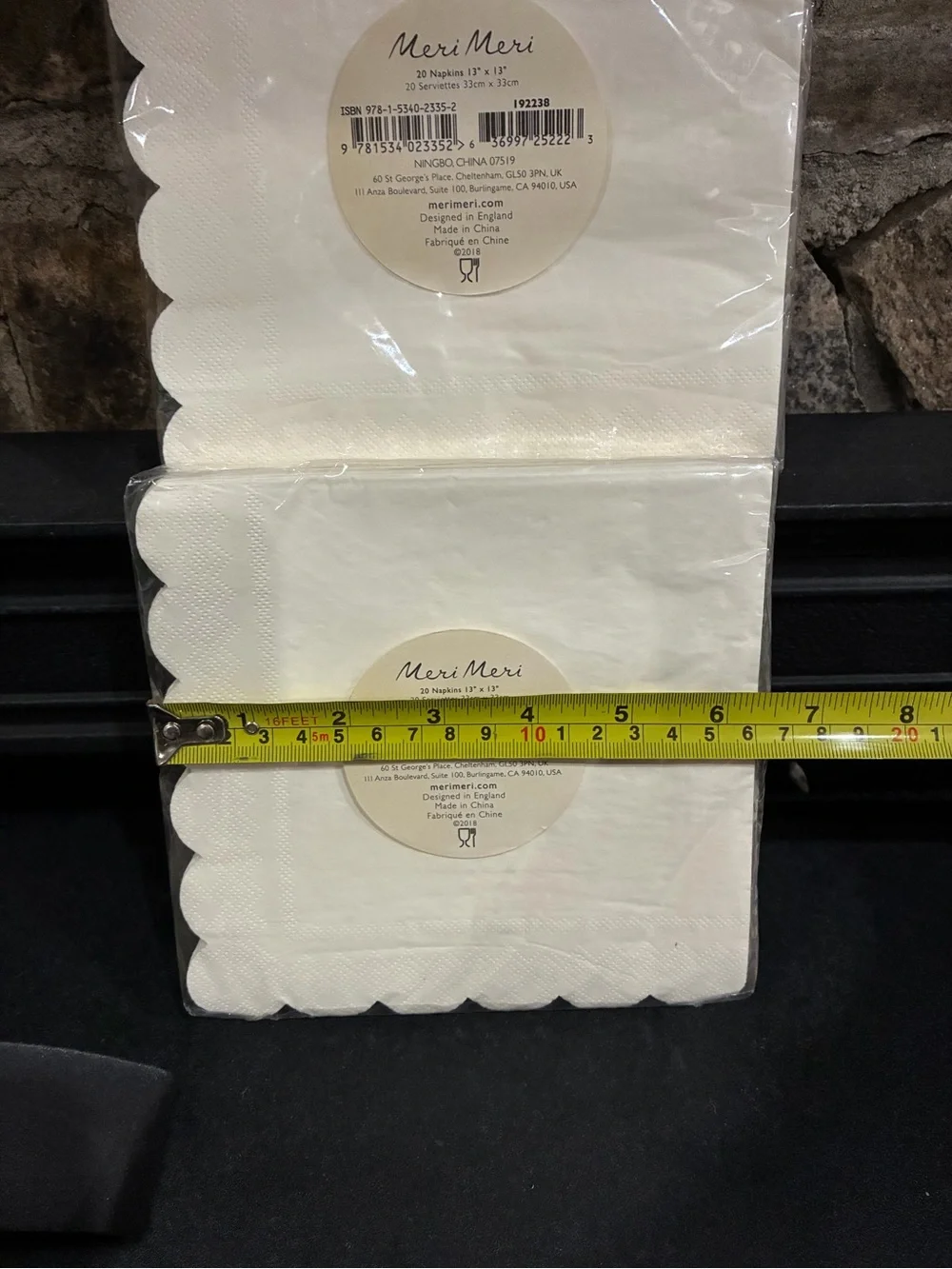Meri Meri Party Napkins With Scalloped Edges White 2 Packs of 20 13